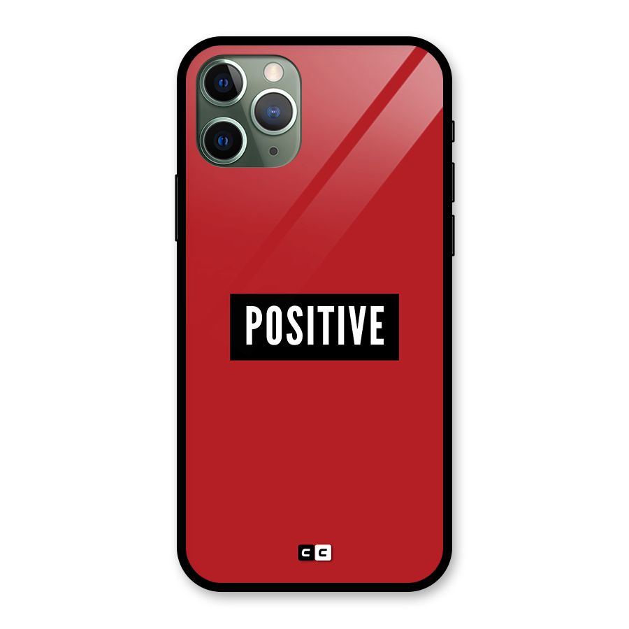 Positive Minimal Glass Back Case for iPhone 11 Pro
