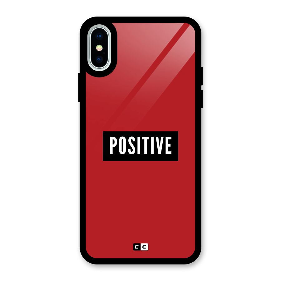 Positive Minimal Glass Back Case for iPhone XS