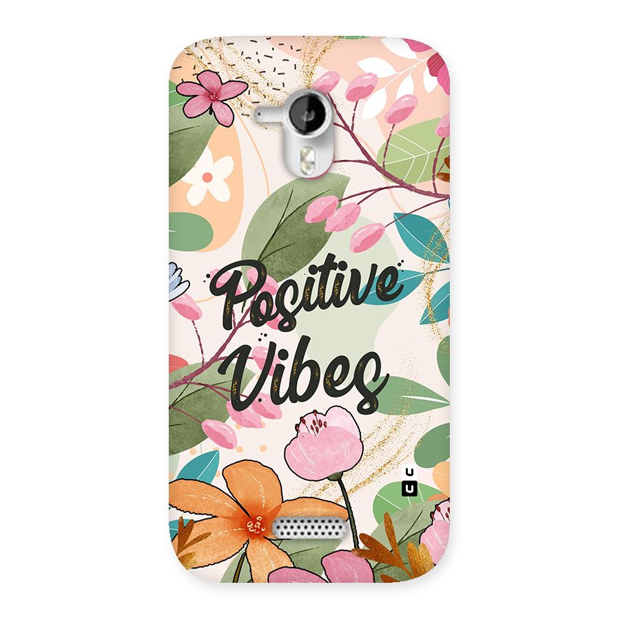 Positive Vibes Back Case for Micromax Canvas HD A116