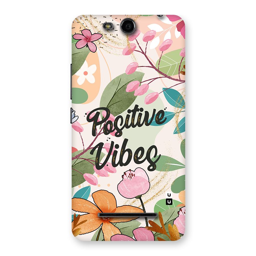 Positive Vibes Back Case for Micromax Canvas Juice 3 Q392