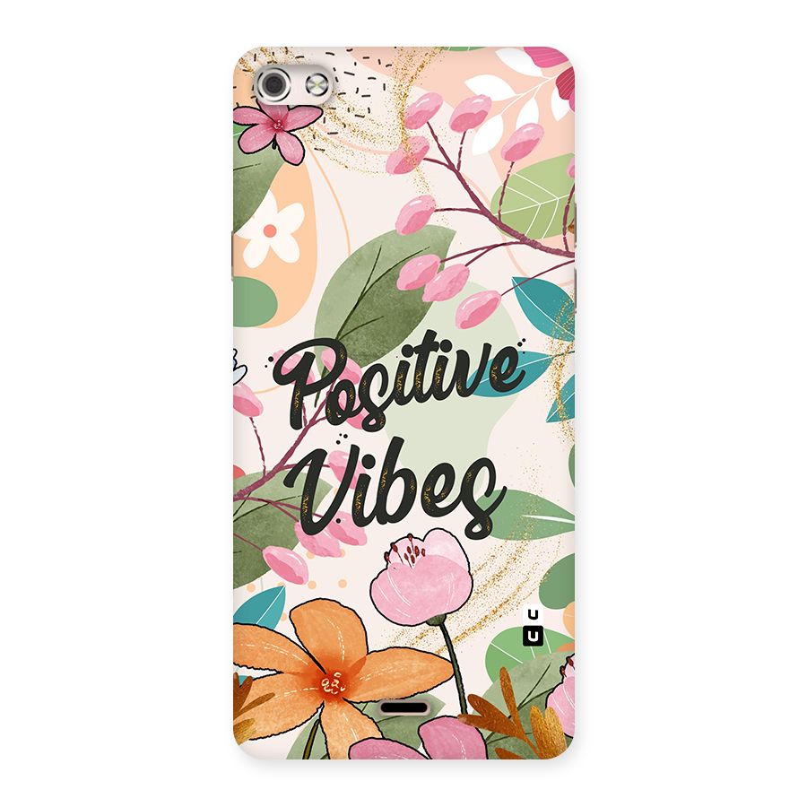 Positive Vibes Back Case for Micromax Canvas Silver 5