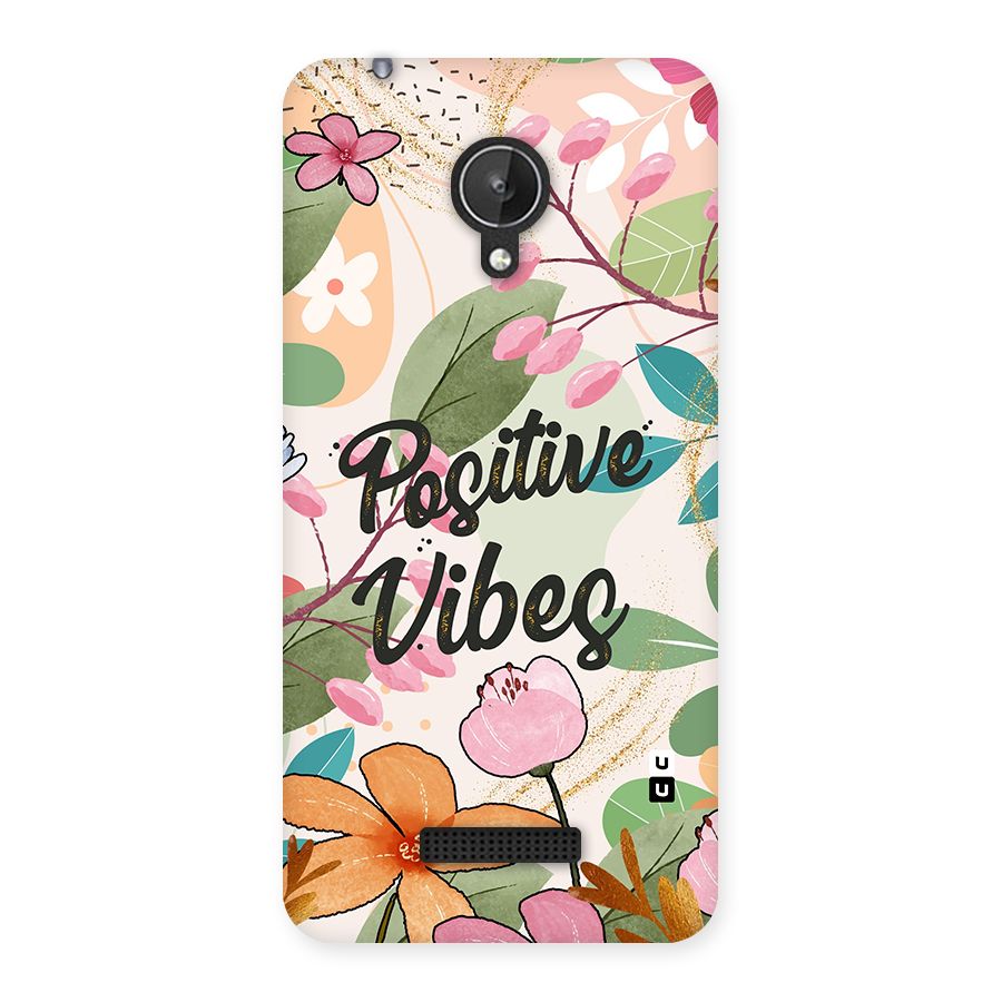 Positive Vibes Back Case for Micromax Canvas Spark Q380