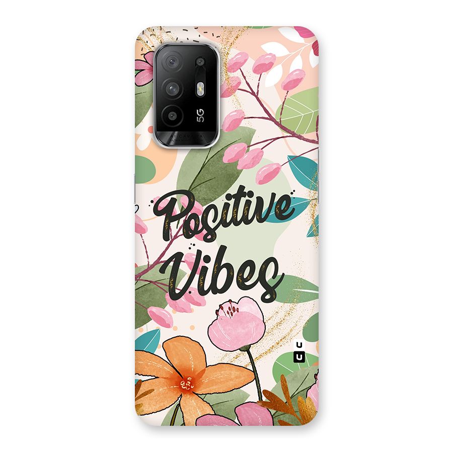 Positive Vibes Glass Back Case for Oppo F19 Pro Plus 5G