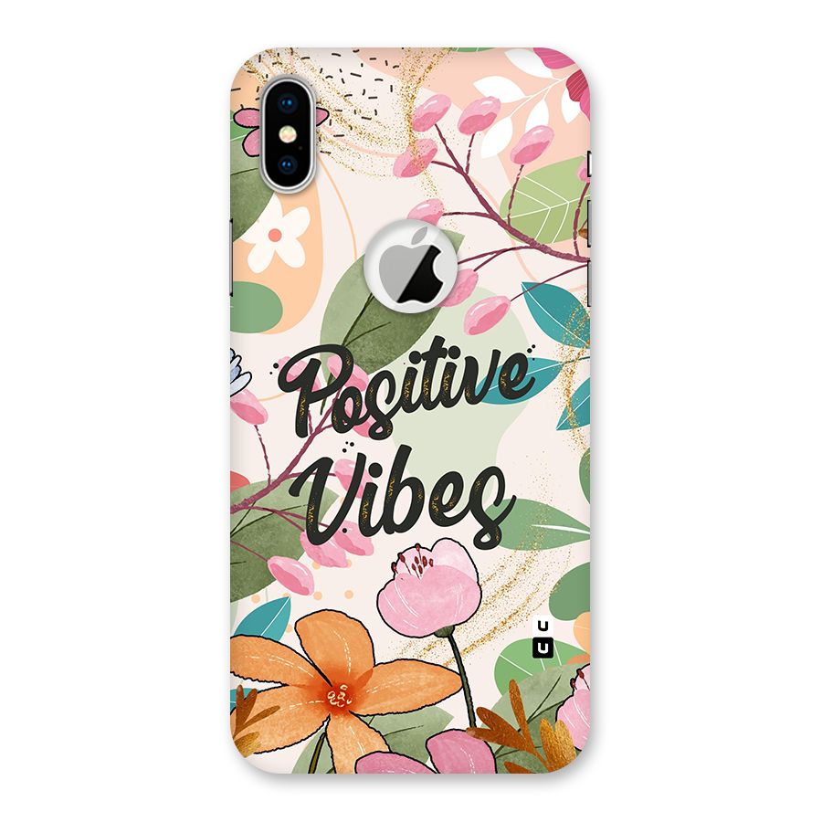Positive Vibes Back Case for iPhone X Logo Cut