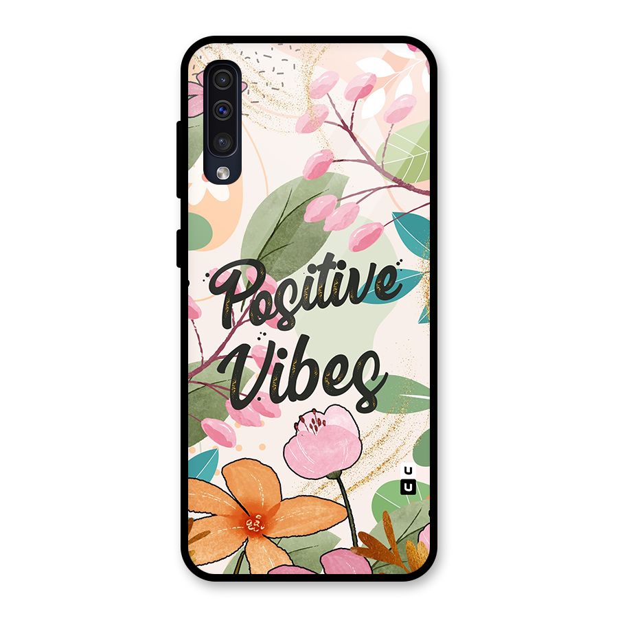 Positive Vibes Glass Back Case for Galaxy A50s
