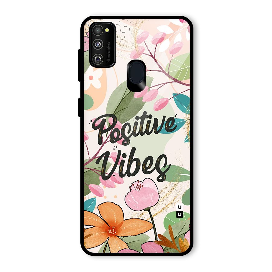 Positive Vibes Glass Back Case for Galaxy M30s