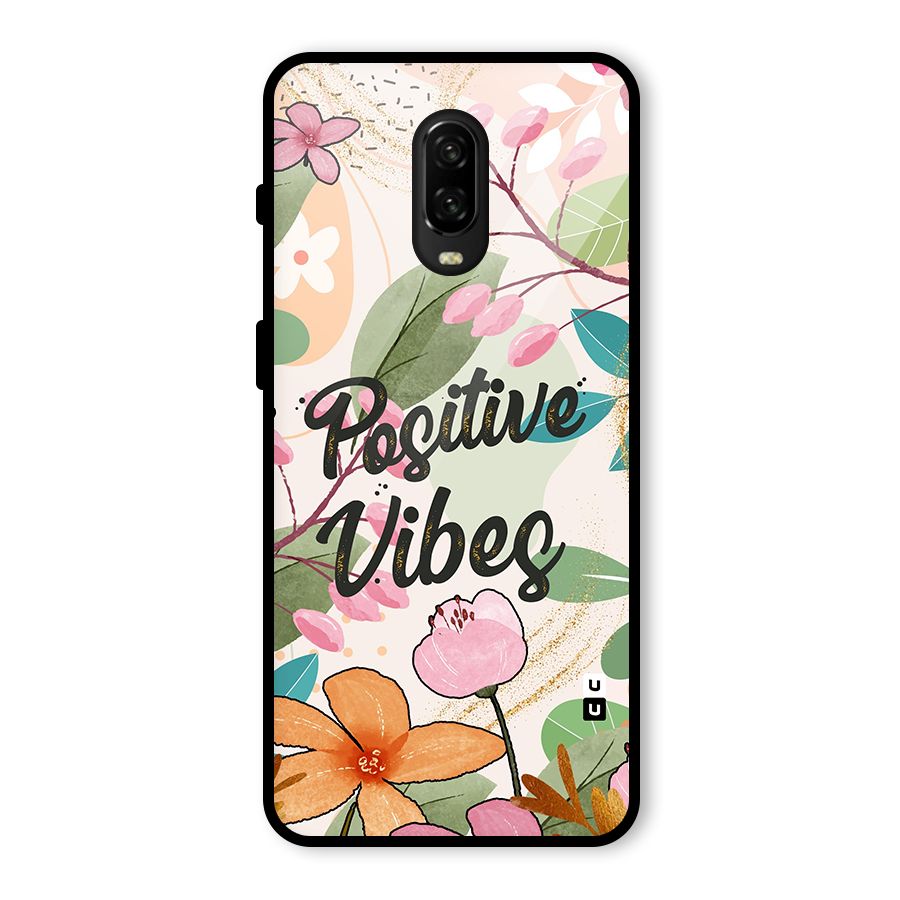 Positive Vibes Glass Back Case for OnePlus 6T