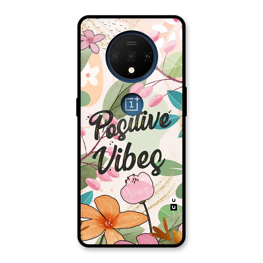 Positive Vibes Glass Back Case for OnePlus 7T
