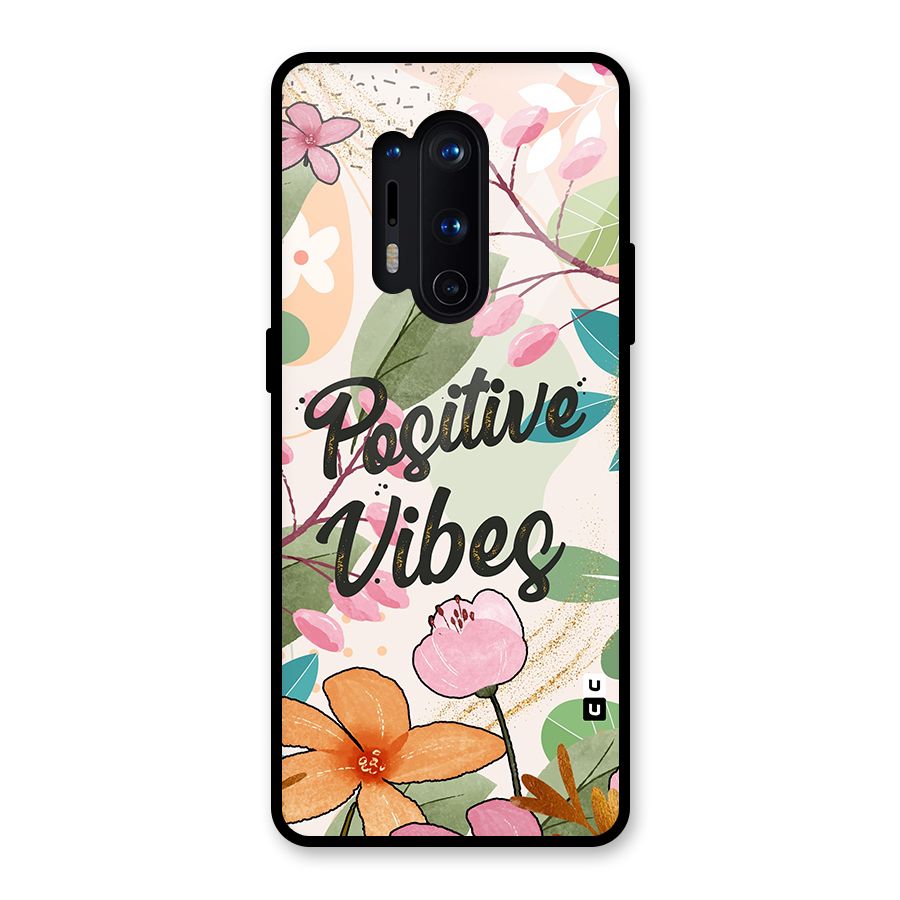 Positive Vibes Glass Back Case for OnePlus 8 Pro