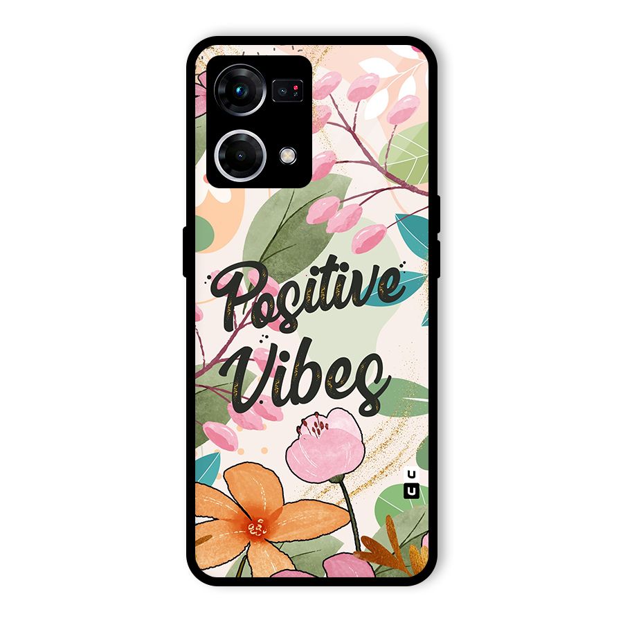Positive Vibes Glass Back Case for Oppo F21 Pro 4G