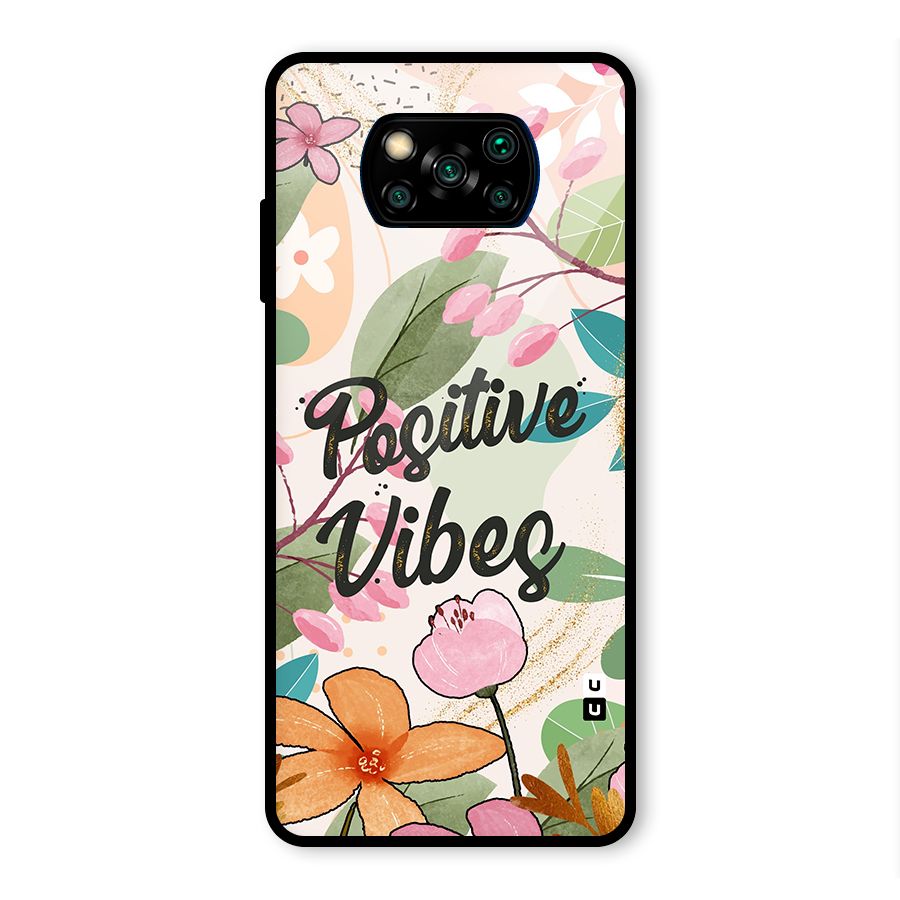 Positive Vibes Glass Back Case for Poco X3 Pro