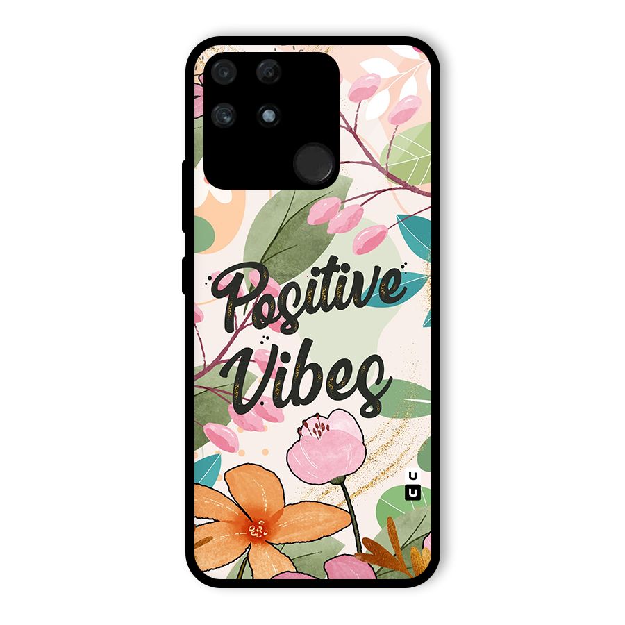 Positive Vibes Glass Back Case for Realme Narzo 50A