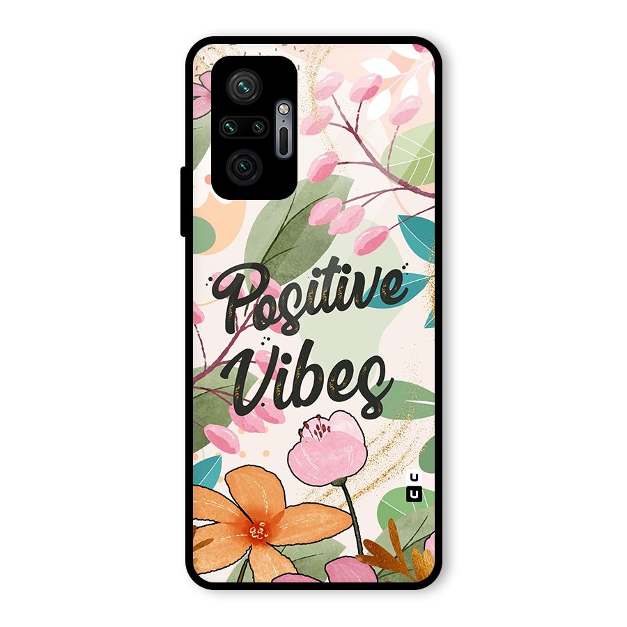Positive Vibes Glass Back Case for Redmi Note 10 Pro