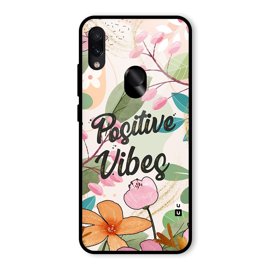 Positive Vibes Glass Back Case for Redmi Note 7 Pro