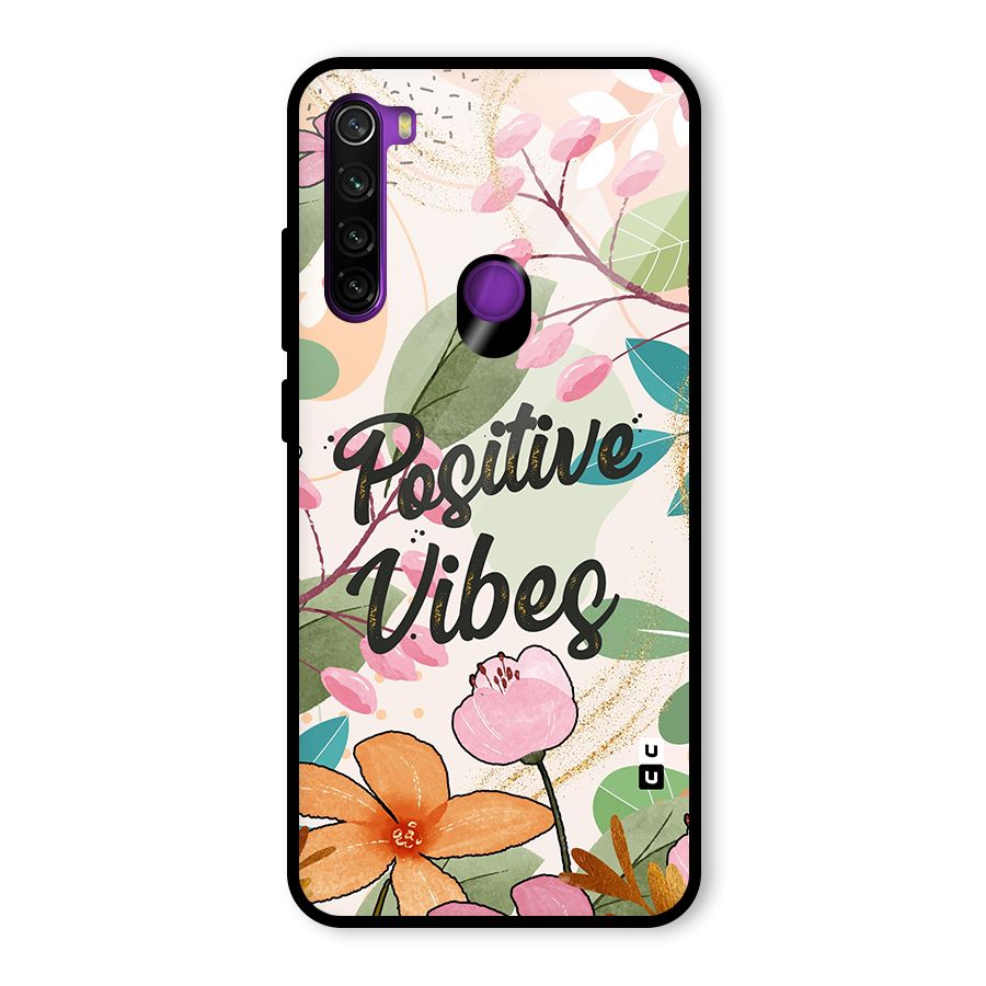 Positive Vibes Glass Back Case for Redmi Note 8
