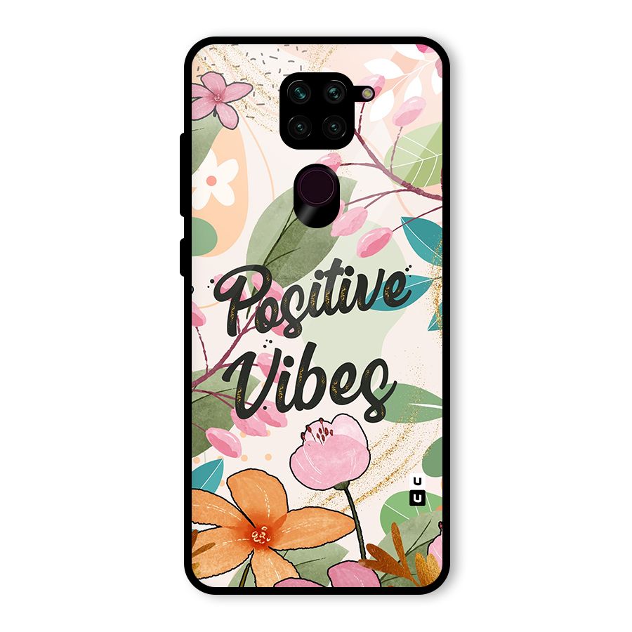 Positive Vibes Glass Back Case for Redmi Note 9