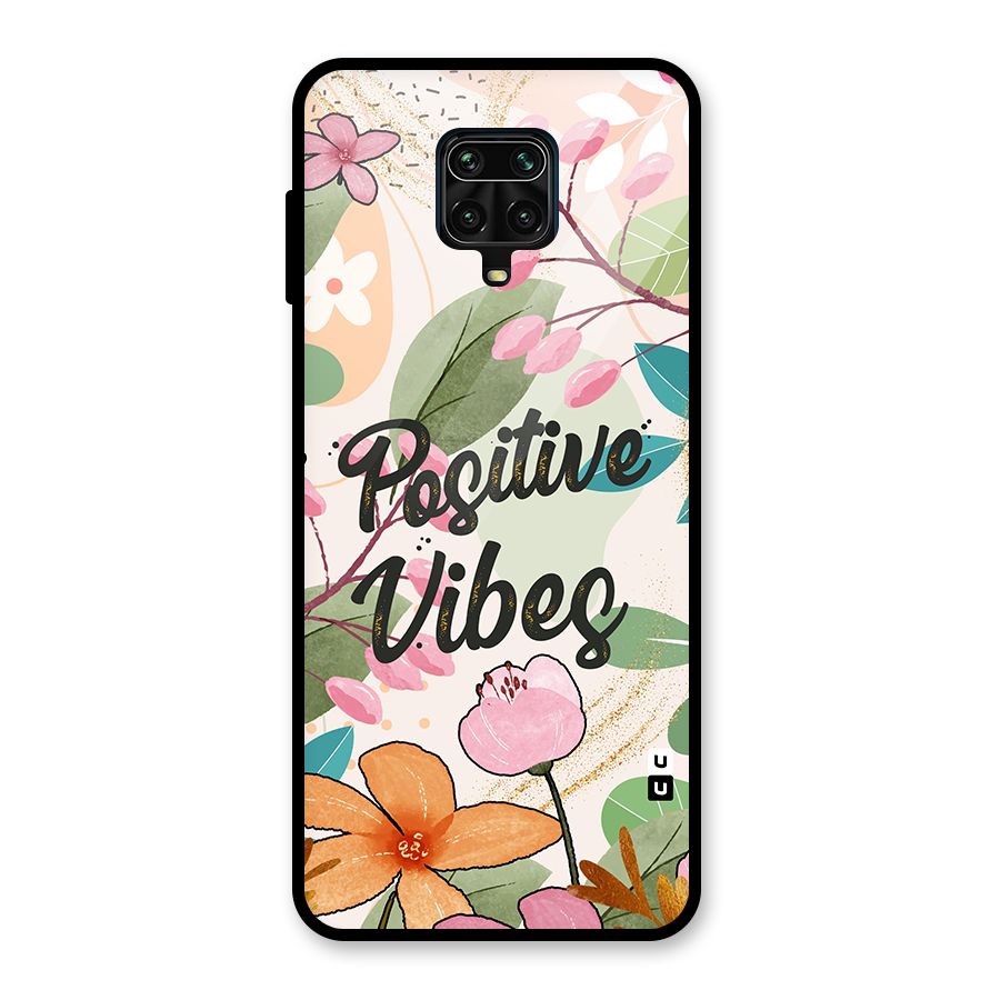 Positive Vibes Glass Back Case for Redmi Note 9 Pro