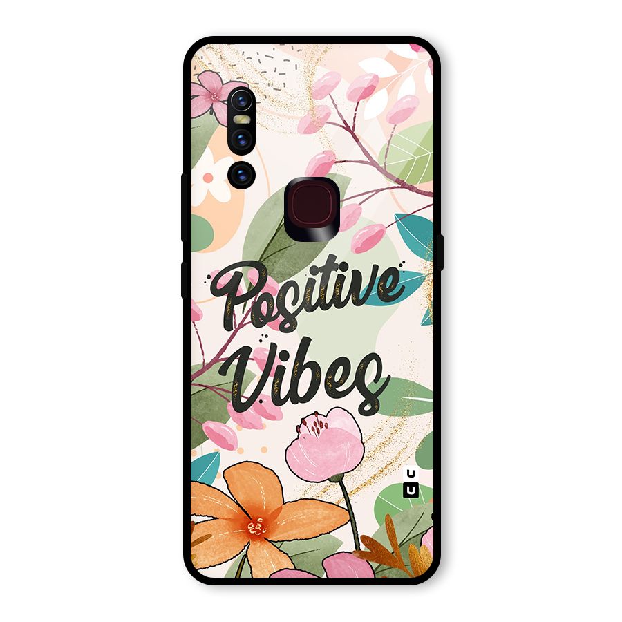 Positive Vibes Glass Back Case for Vivo V15