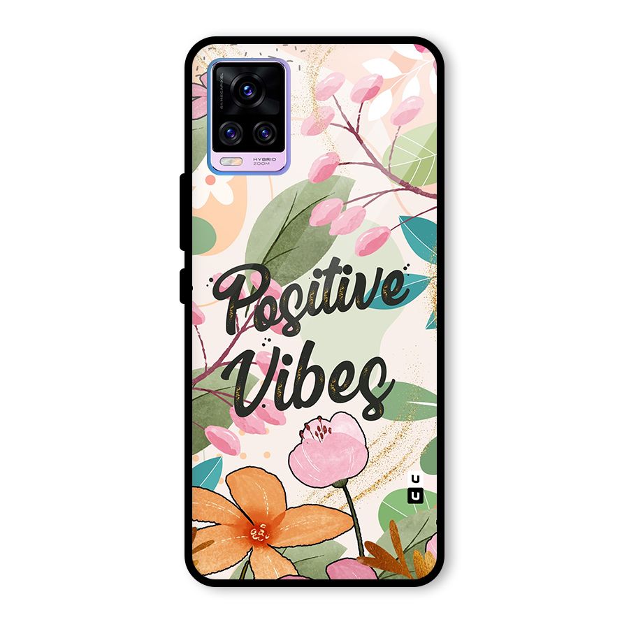 Positive Vibes Glass Back Case for Vivo V20 Pro
