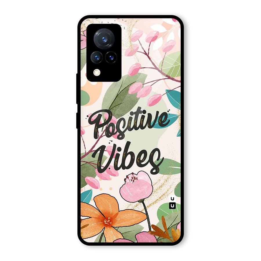 Positive Vibes Glass Back Case for Vivo V21 5G