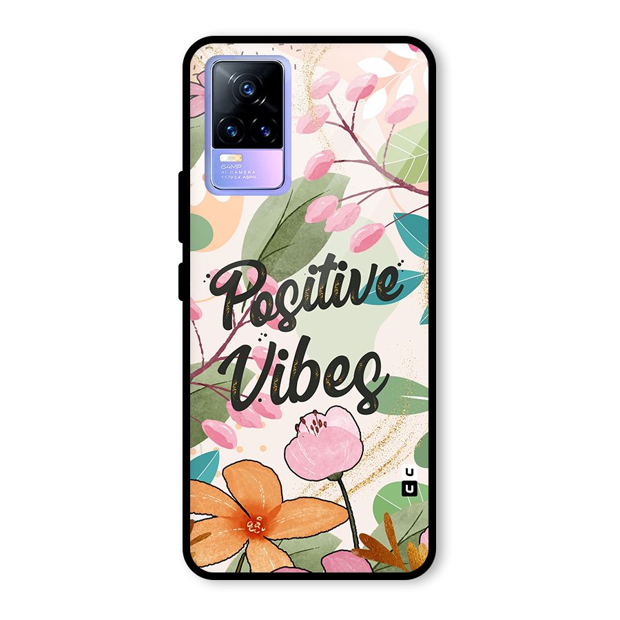 Positive Vibes Glass Back Case for Vivo Y73