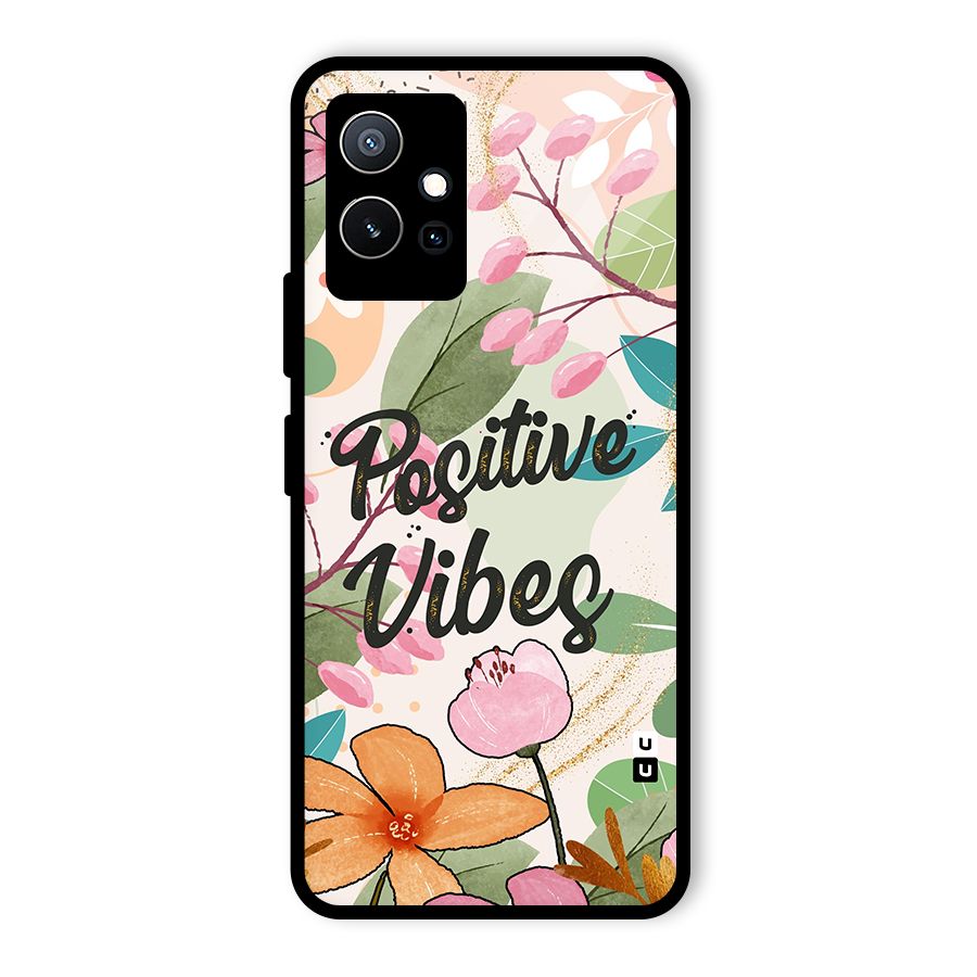 Positive Vibes Glass Back Case for Vivo Y75 5G