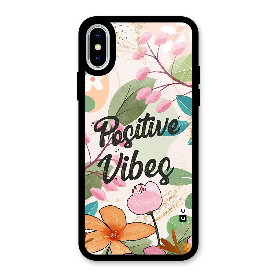 Positive Vibes Glass Back Case for iPhone X
