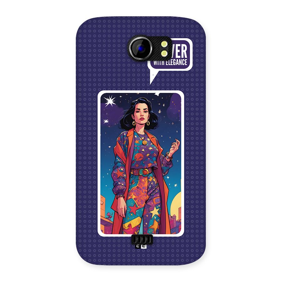 Power With Elegance Back Case for Canvas 2 A110