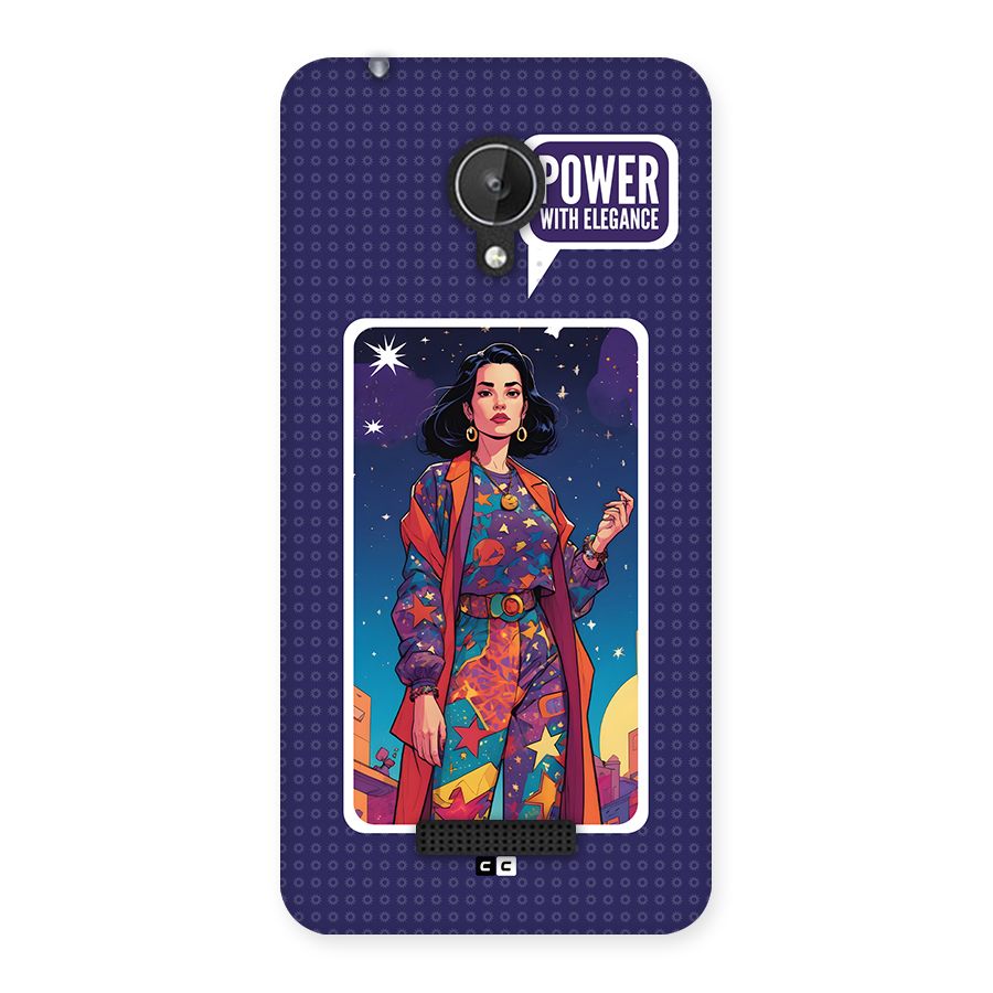 Power With Elegance Back Case for Canvas Spark Q380