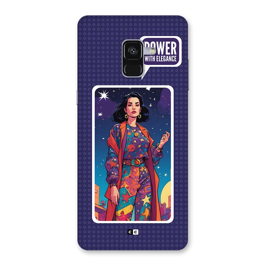 Power With Elegance Back Case for Galaxy A8 Plus