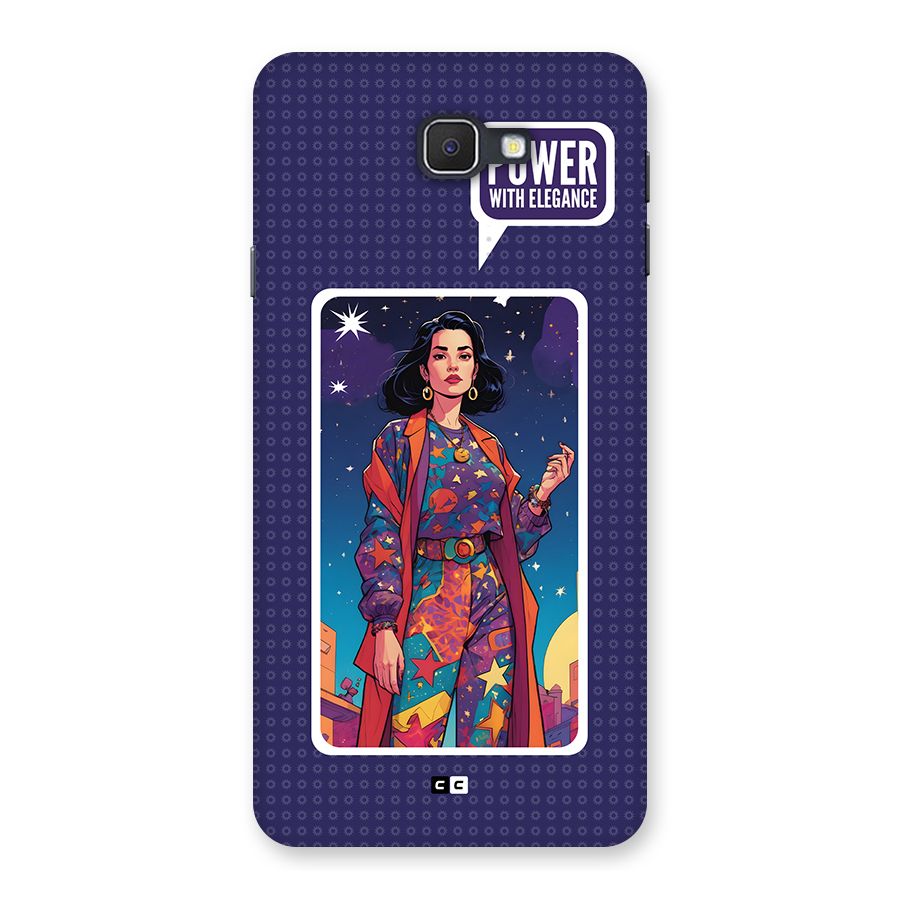 Power With Elegance Back Case for Galaxy J7 Prime