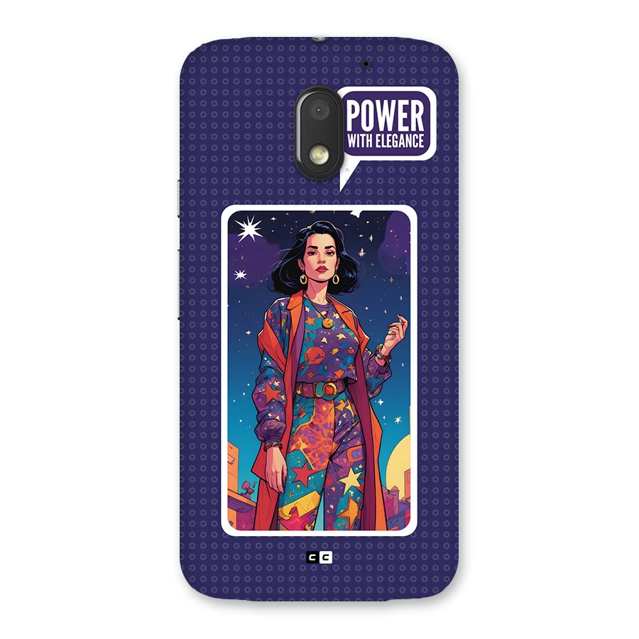 Power With Elegance Back Case for Moto E3 Power