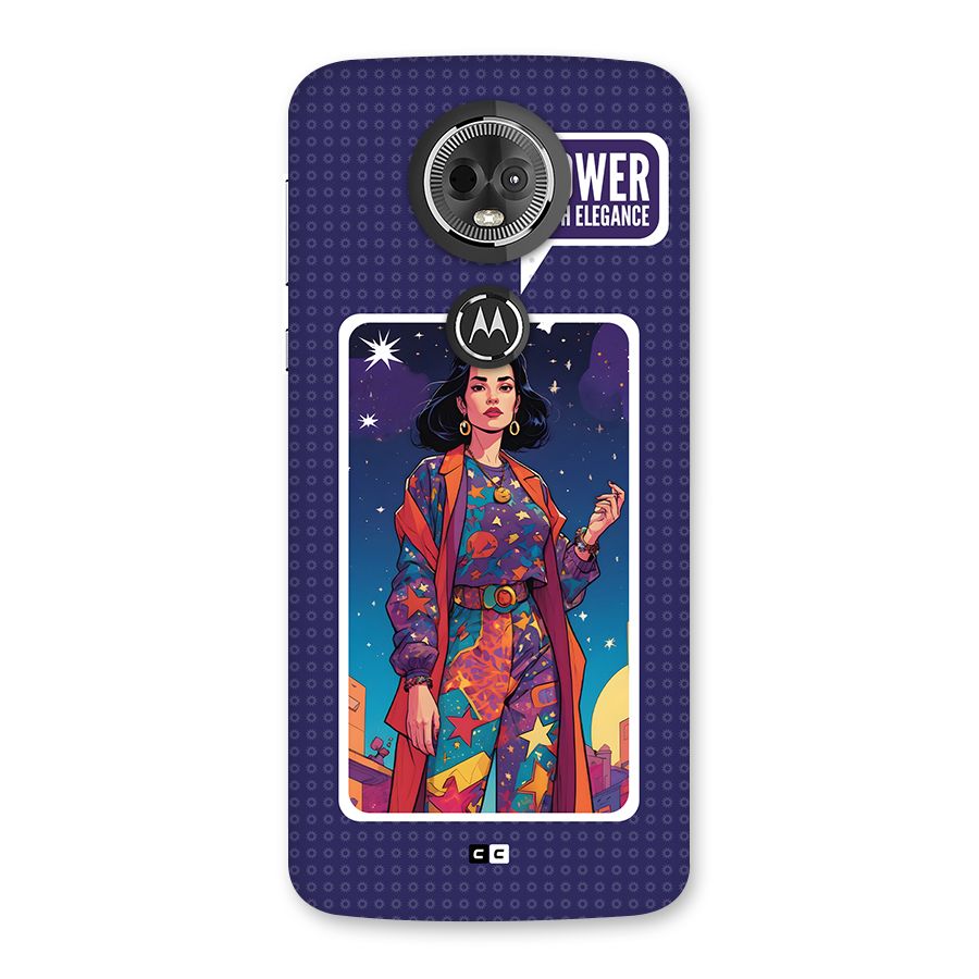 Power With Elegance Back Case for Moto E5 Plus