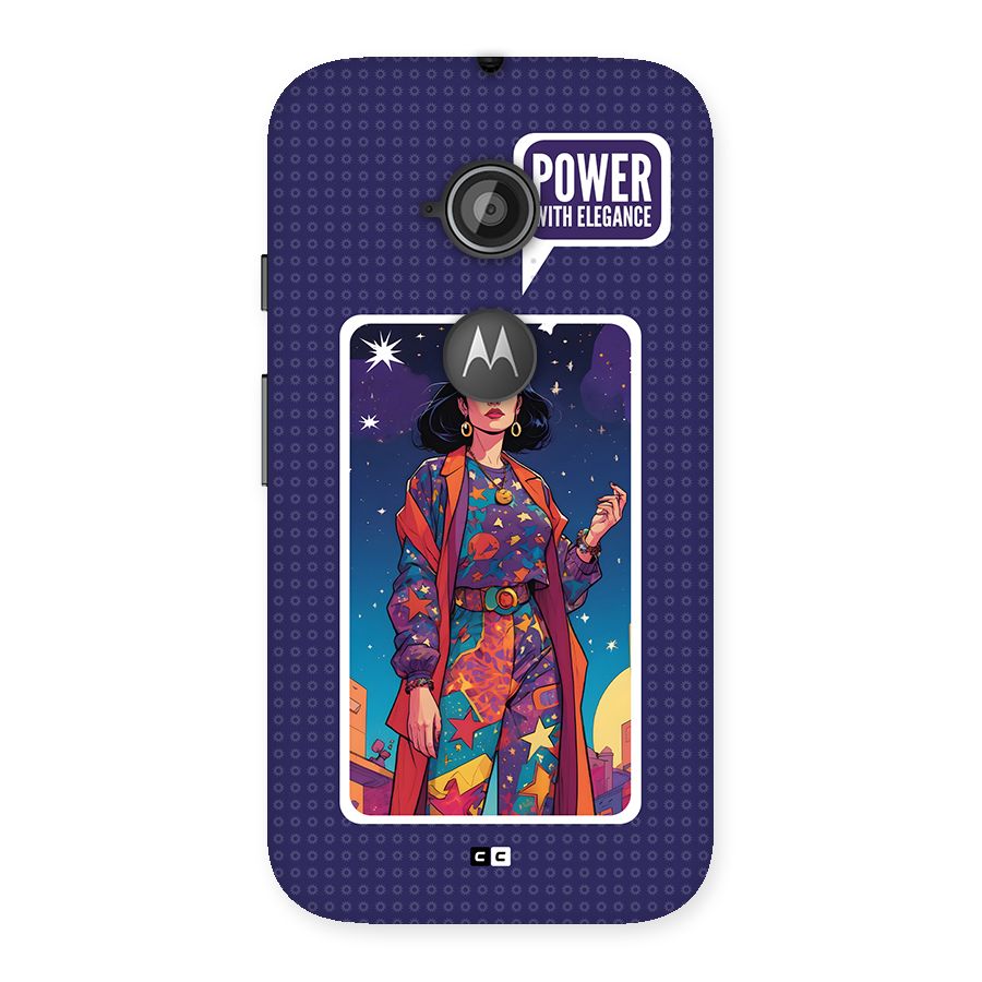 Power With Elegance Back Case for Moto E 2nd Gen