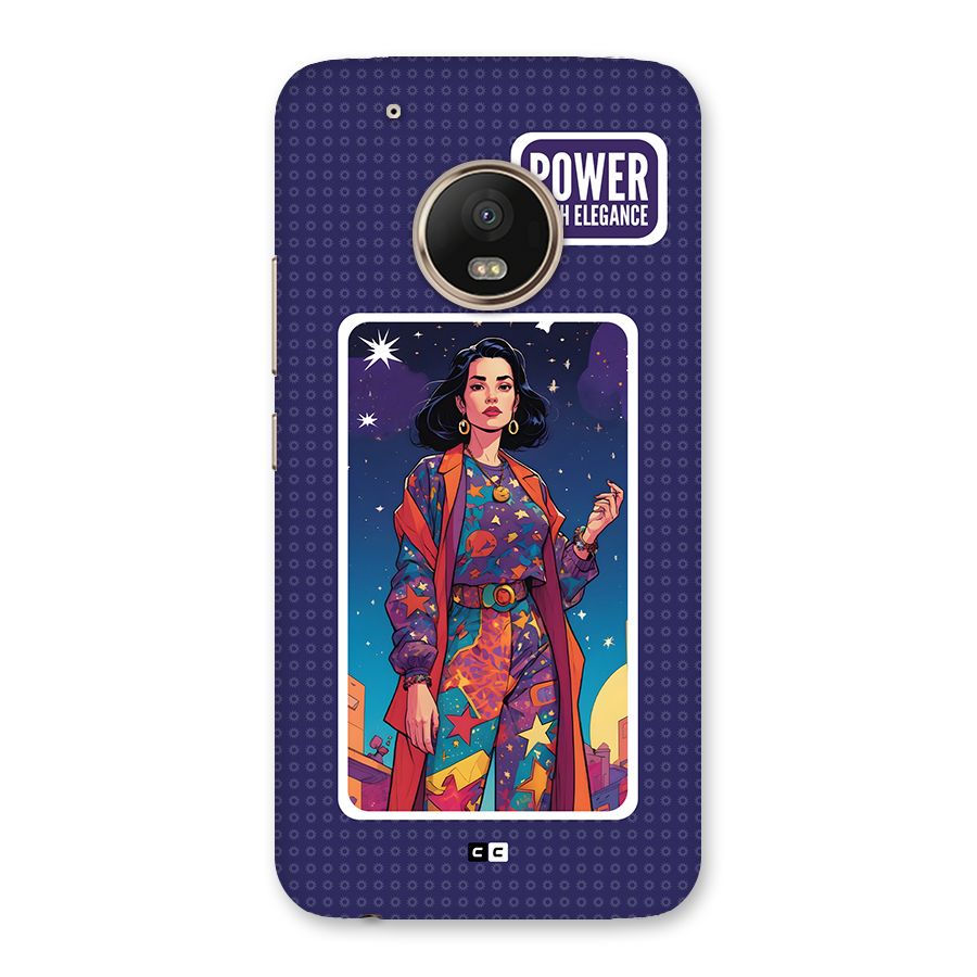 Power With Elegance Back Case for Moto G5 Plus
