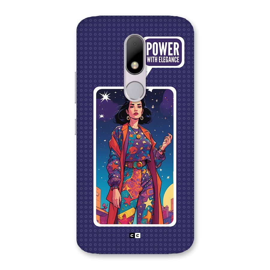 Power With Elegance Back Case for Moto M