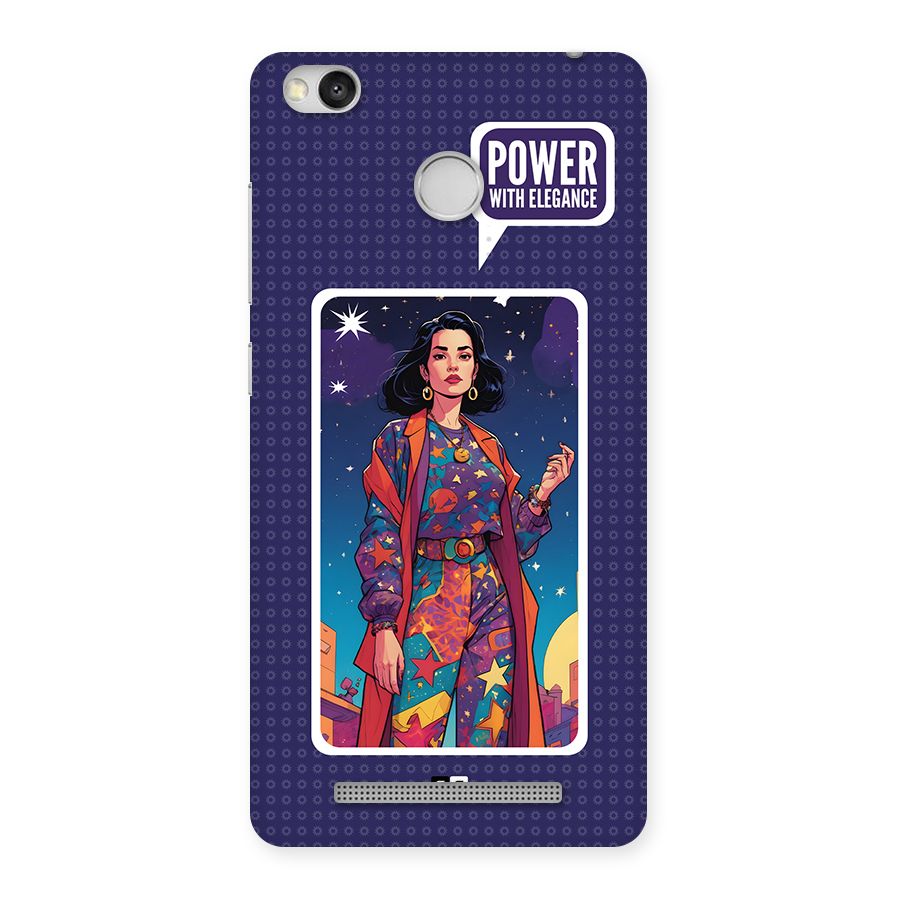 Power With Elegance Back Case for Redmi 3S Prime