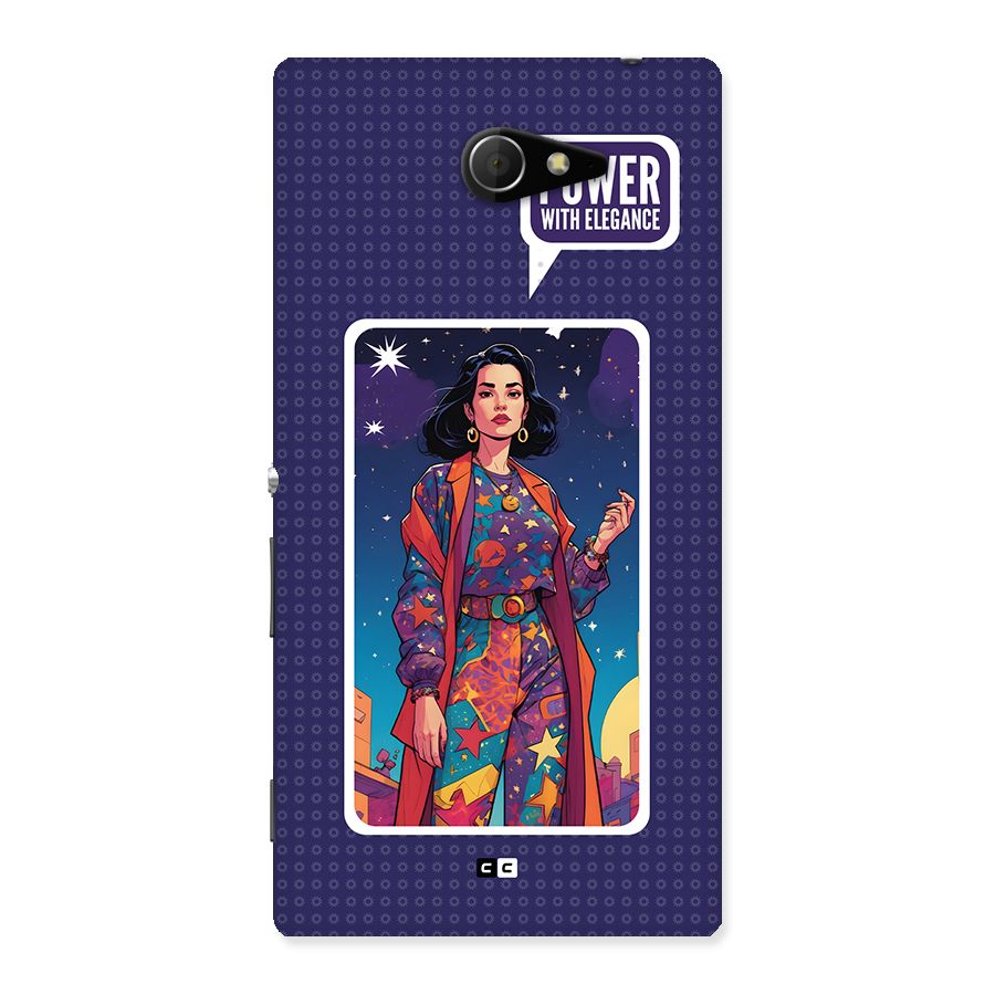 Power With Elegance Back Case for Xperia M2