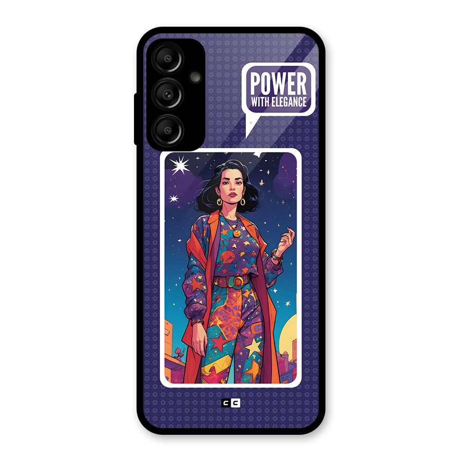 Power With Elegance Glass Back Case for Galaxy A14 5G