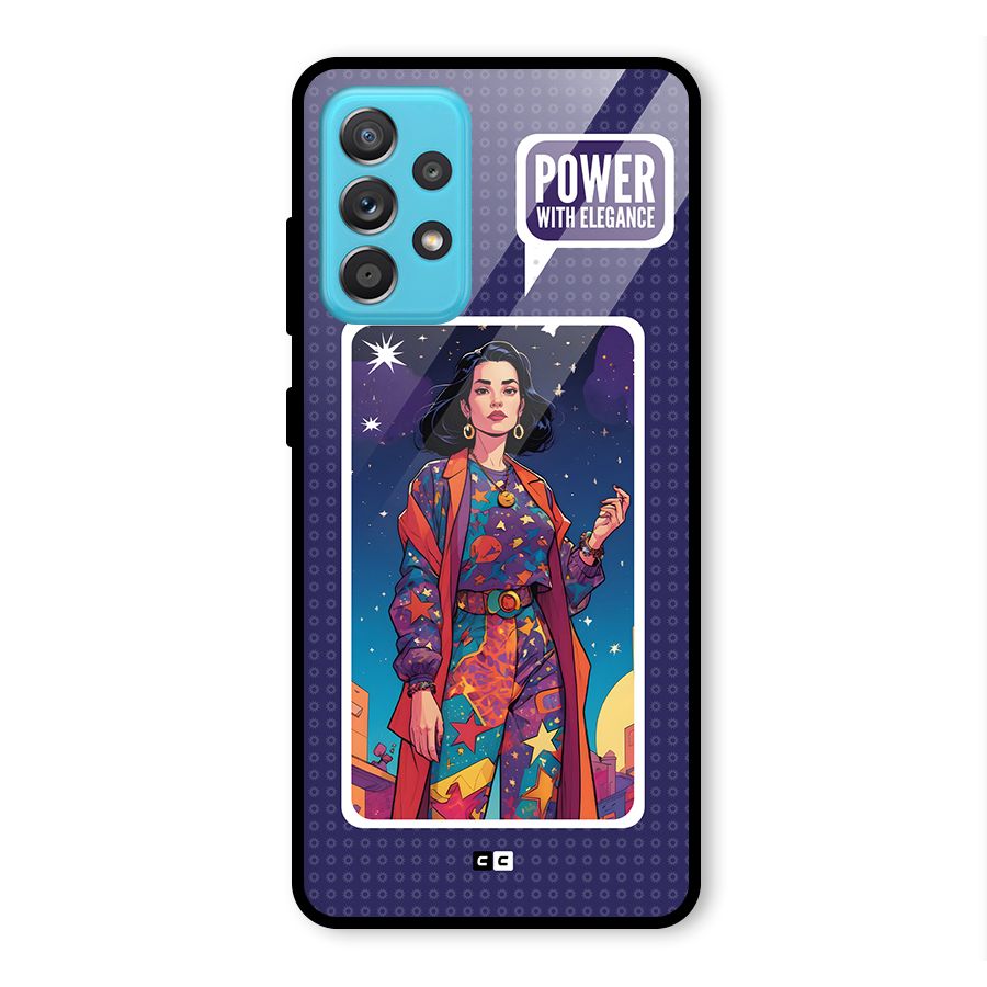 Power With Elegance Glass Back Case for Galaxy A52