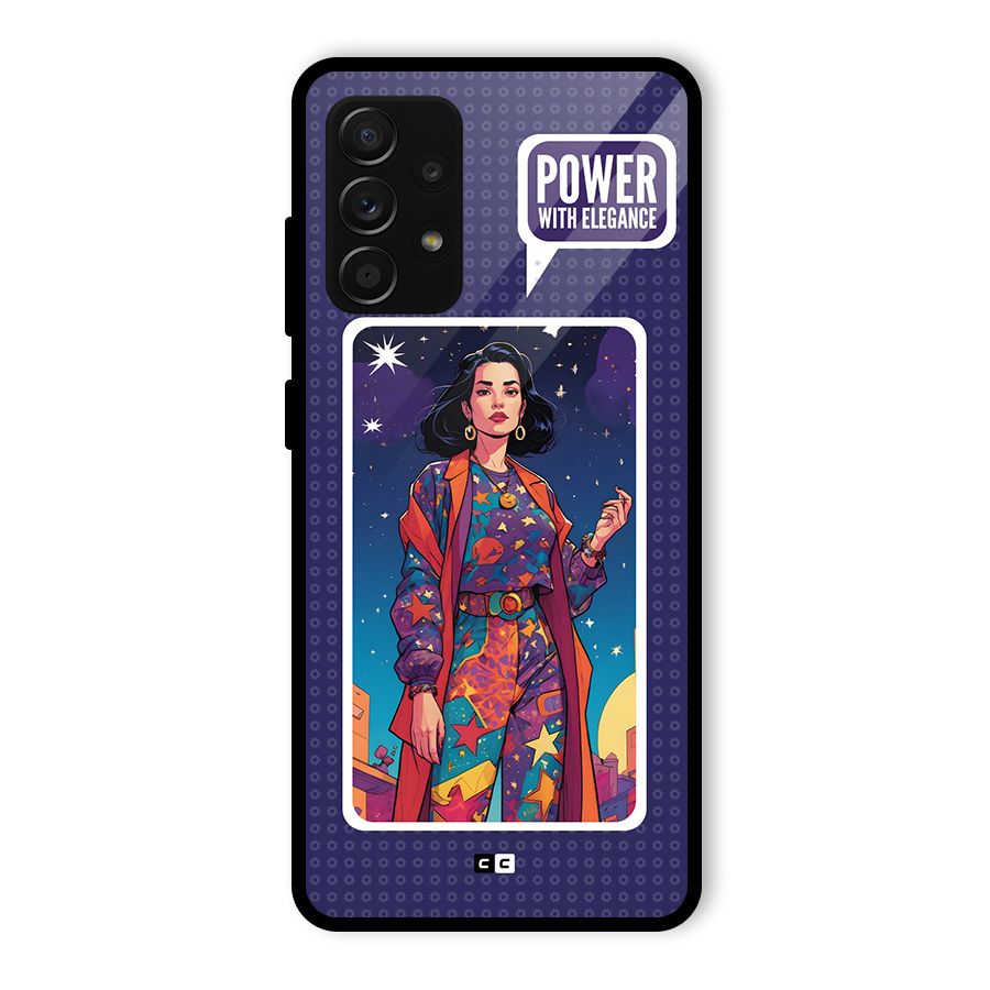 Power With Elegance Glass Back Case for Galaxy A53 5G