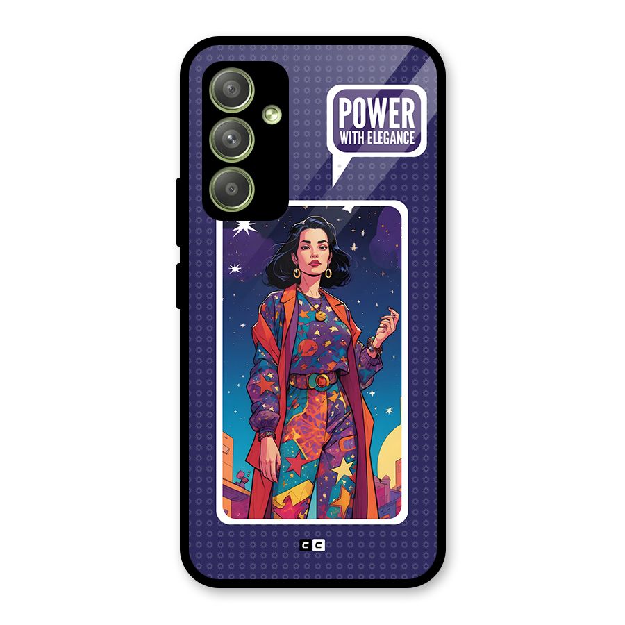 Power With Elegance Glass Back Case for Galaxy A54