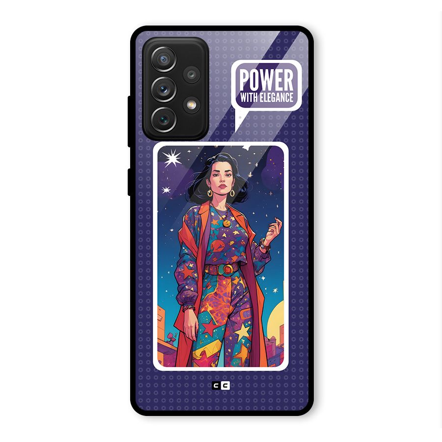 Power With Elegance Glass Back Case for Galaxy A72