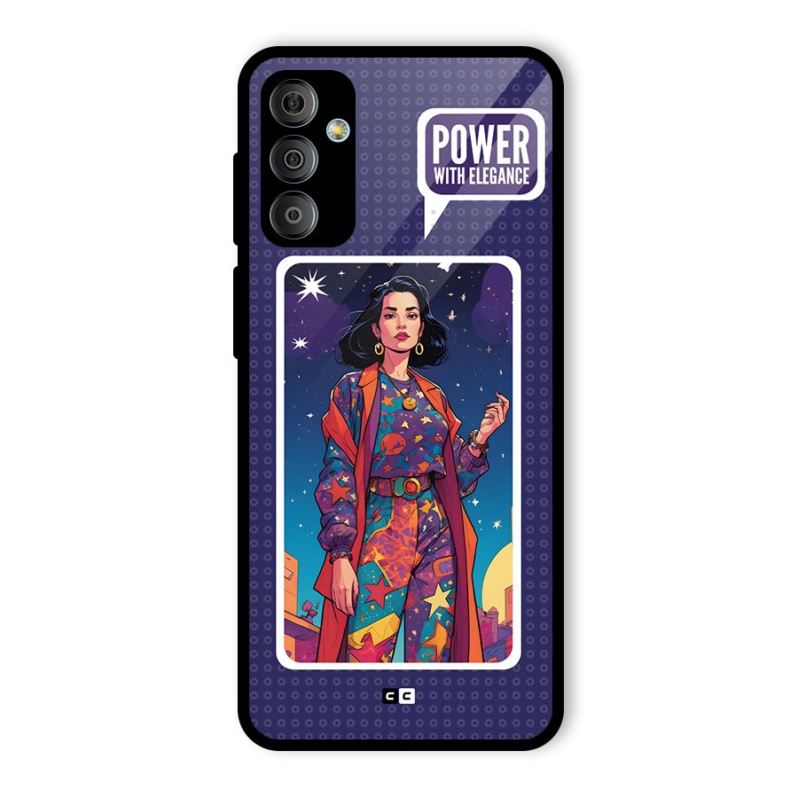 Power With Elegance Glass Back Case for Galaxy F23