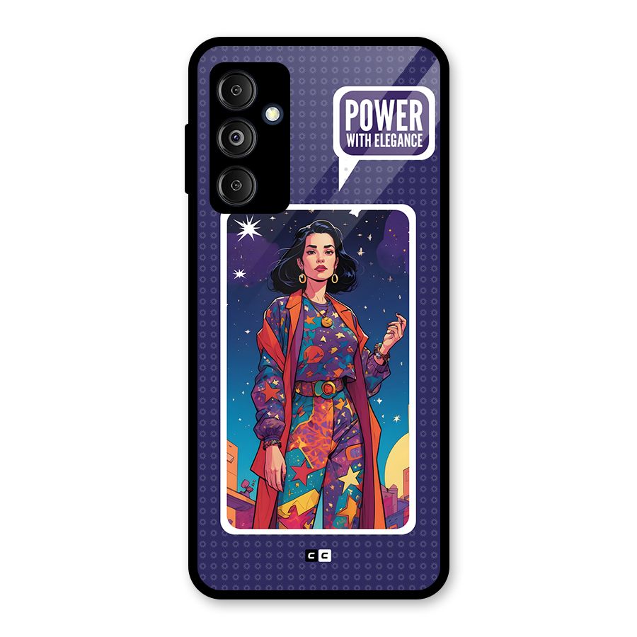Power With Elegance Glass Back Case for Galaxy M14 5G