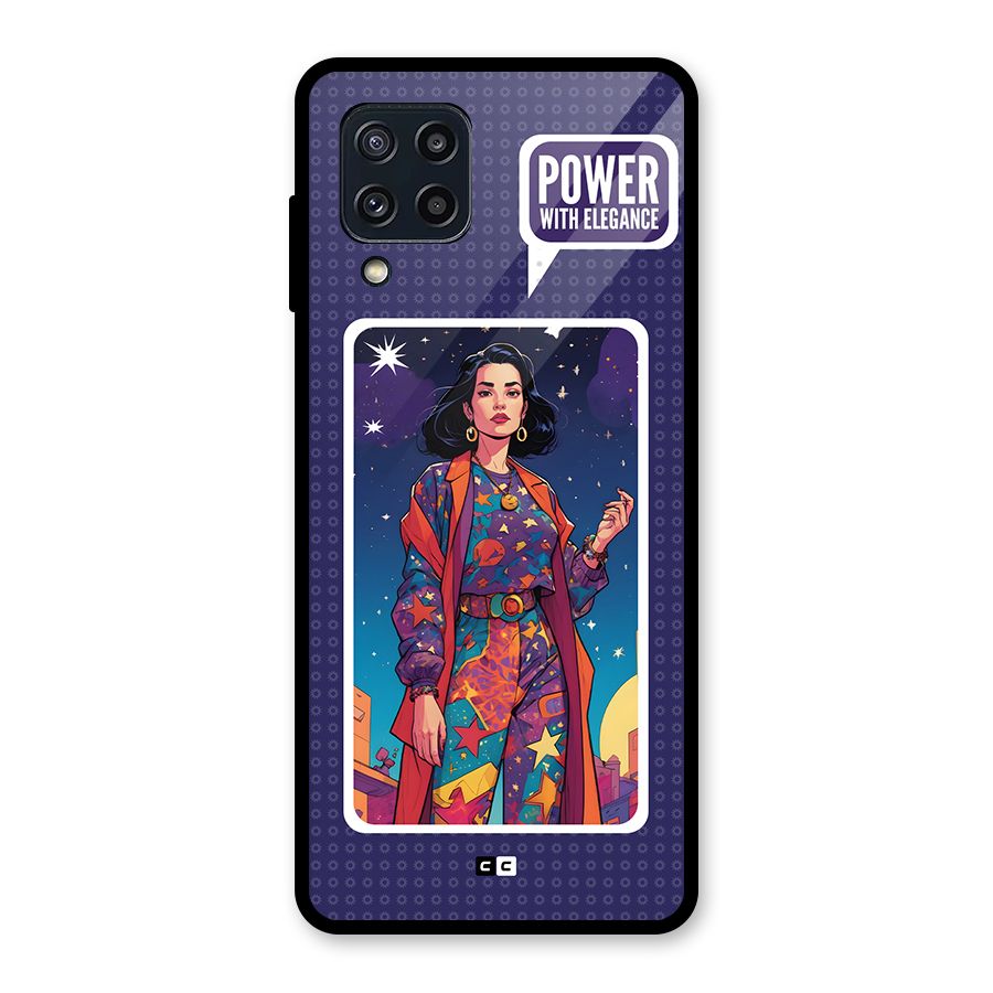 Power With Elegance Glass Back Case for Galaxy M32