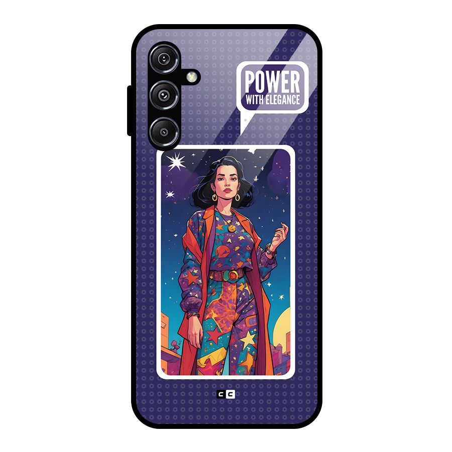 Power With Elegance Glass Back Case for Galaxy M34 5G
