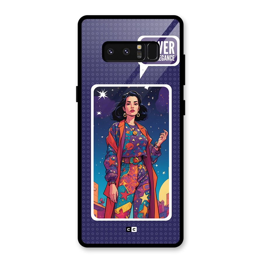 Power With Elegance Glass Back Case for Galaxy Note 8