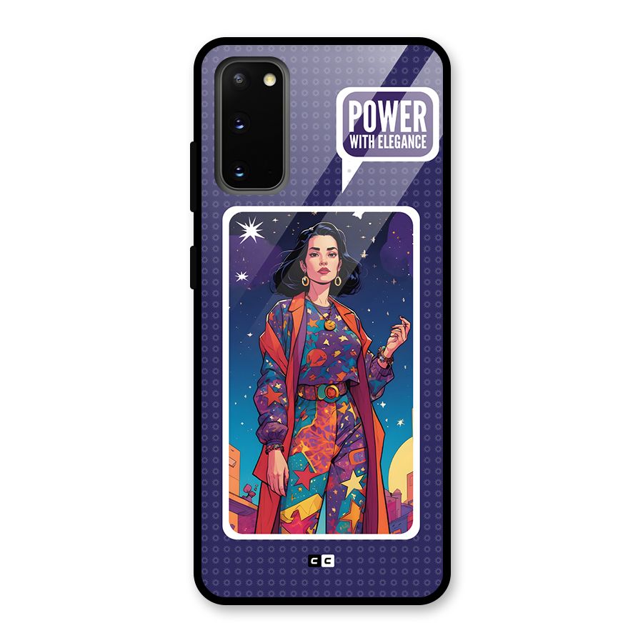 Power With Elegance Glass Back Case for Galaxy S20