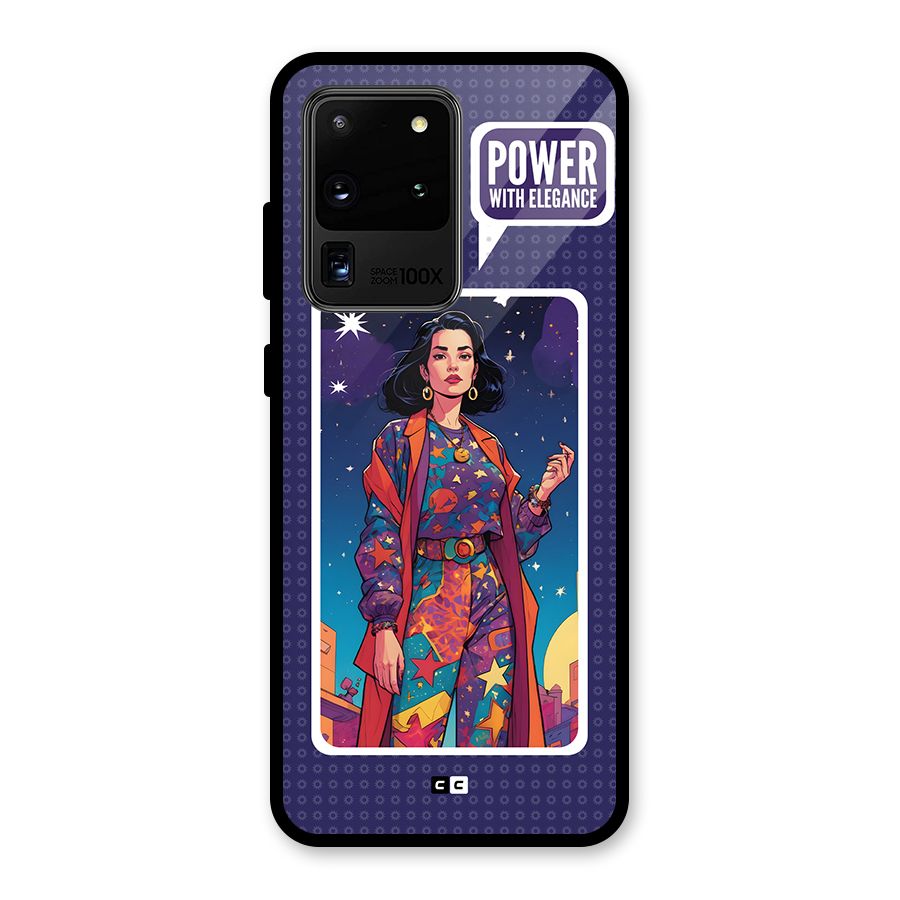 Power With Elegance Glass Back Case for Galaxy S20 Ultra
